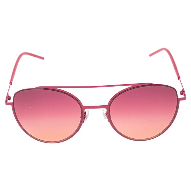 Pre Owned Marc Jacobs Pink Marc 37/S Aviator Gradient Sunglasses