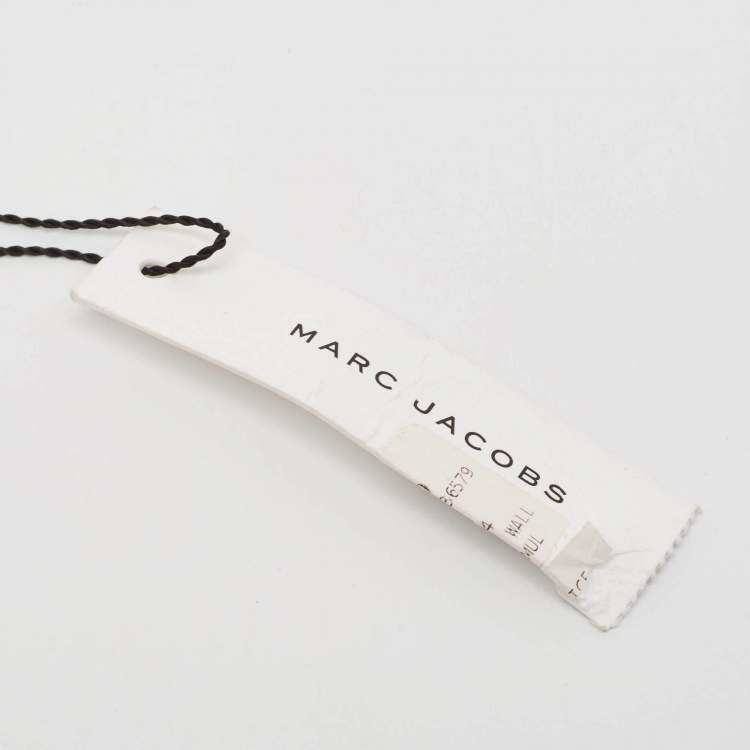 Pre Owned Marc Jacobs Blue/Black Leather Colorblock Compact Wallet