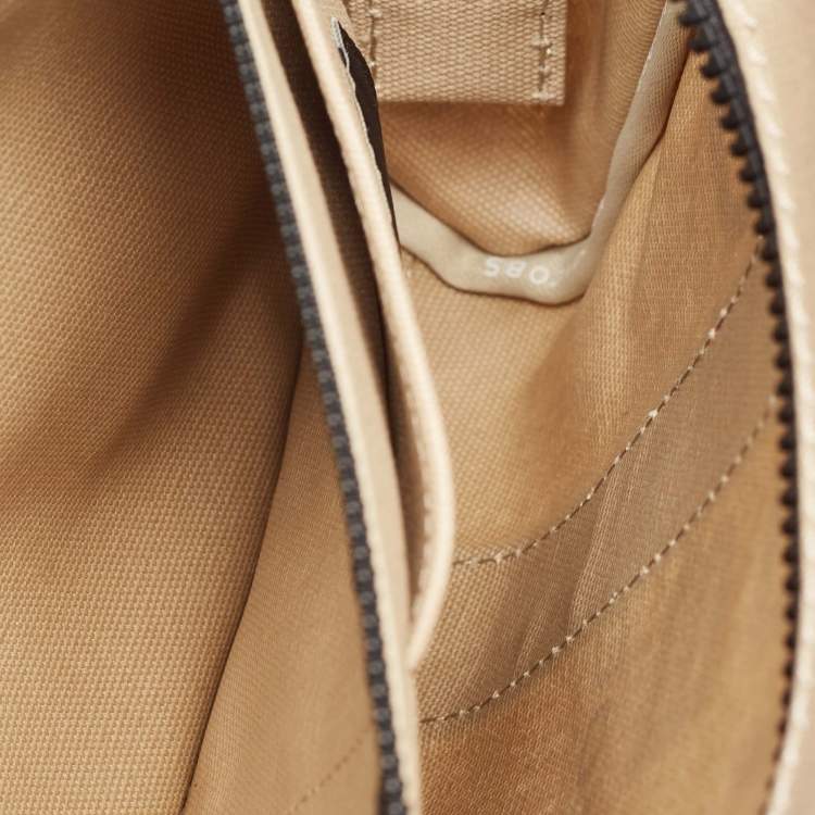 Pre Owned Marc Jacobs Beige/Black Canvas Medium The Tote Bag 