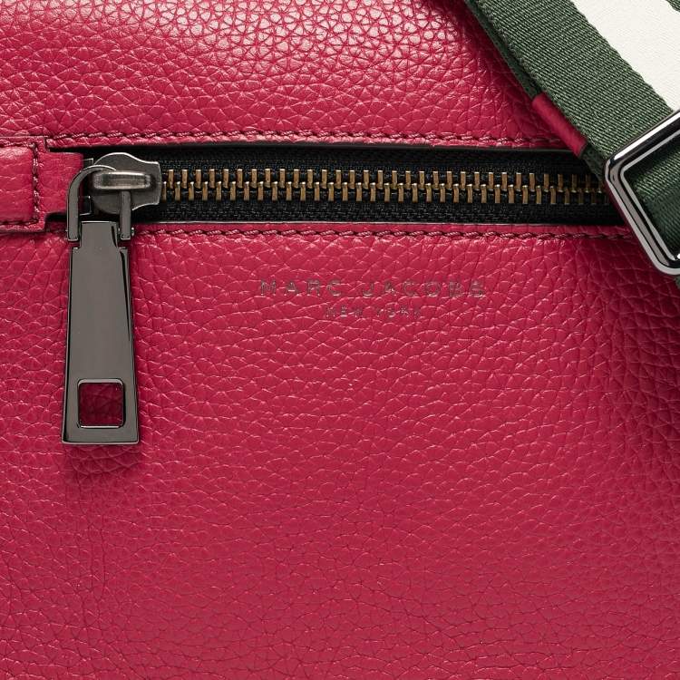 Pre Owned Marc Jacobs Fuchsia Leather Recruit Nomad Saddle Shoulder Bag