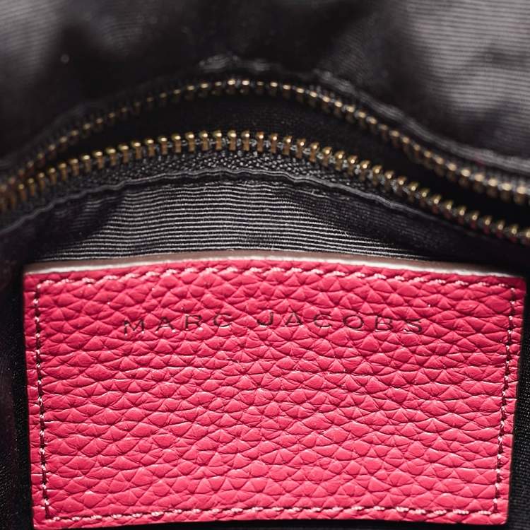Pre Owned Marc Jacobs Fuchsia Leather Recruit Nomad Saddle Shoulder Bag