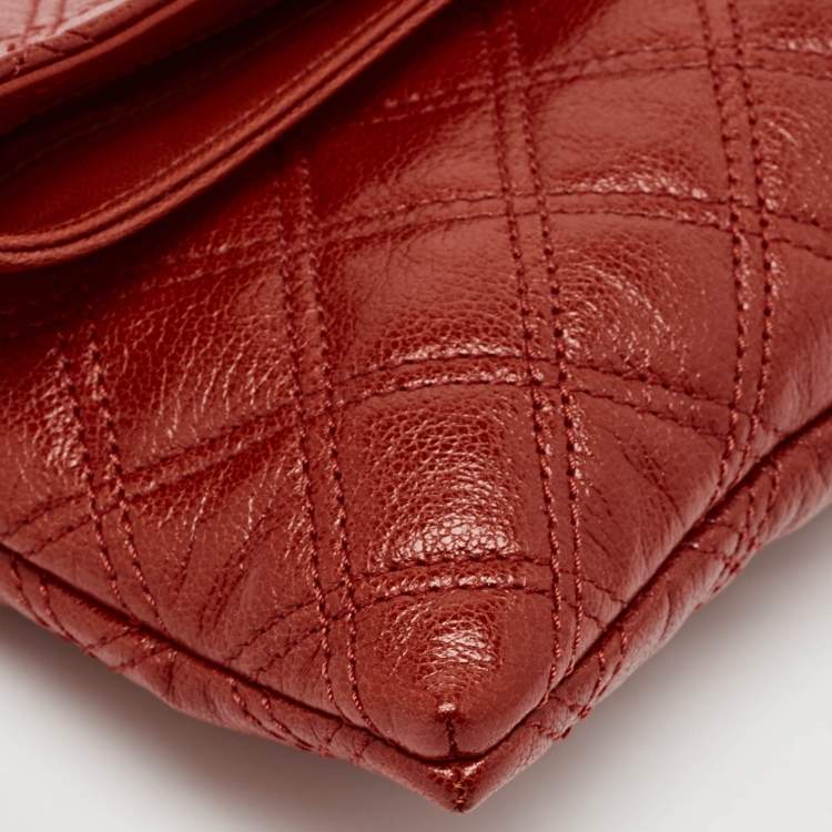 Pre Owned Marc Jacobs Red Quilted Leather Large Eugenie Clutch