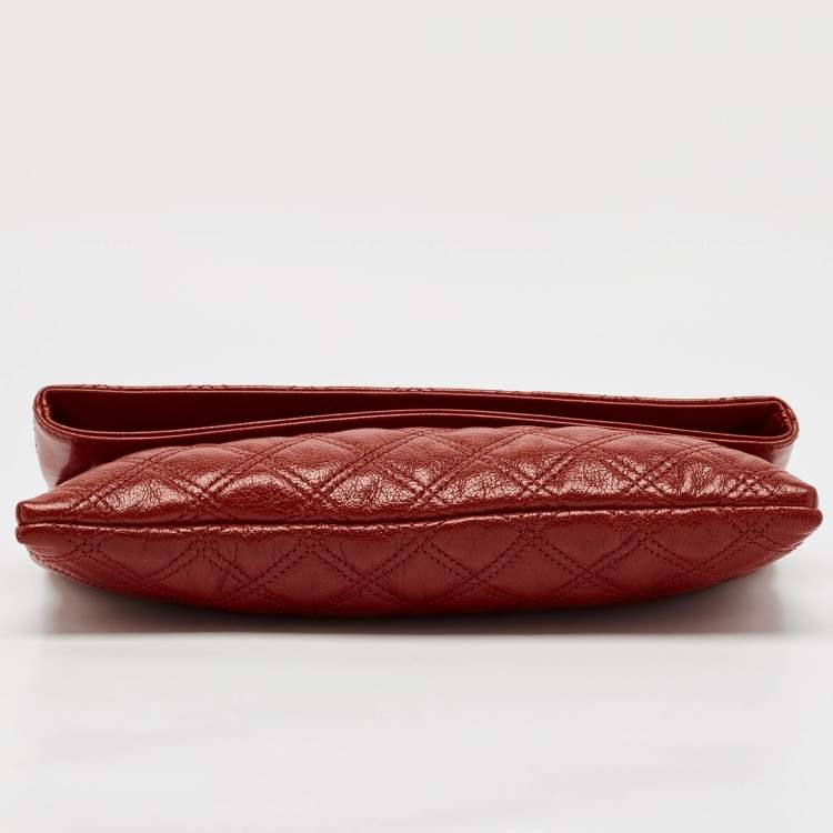 Pre Owned Marc Jacobs Red Quilted Leather Large Eugenie Clutch