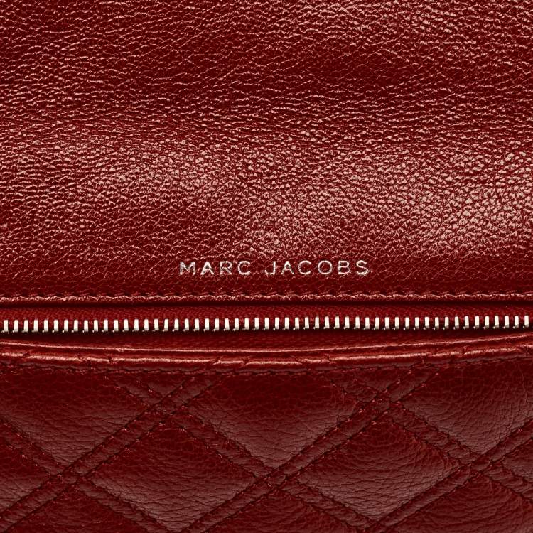 Pre Owned Marc Jacobs Red Quilted Leather Large Eugenie Clutch