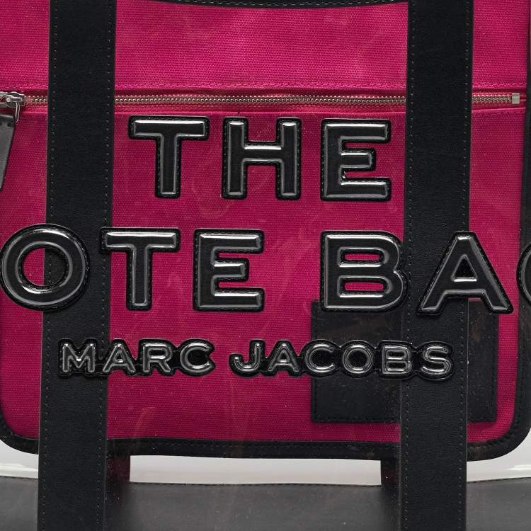Pre Owned Marc Jacobs Black/Clear PVC Large The Tote Bag