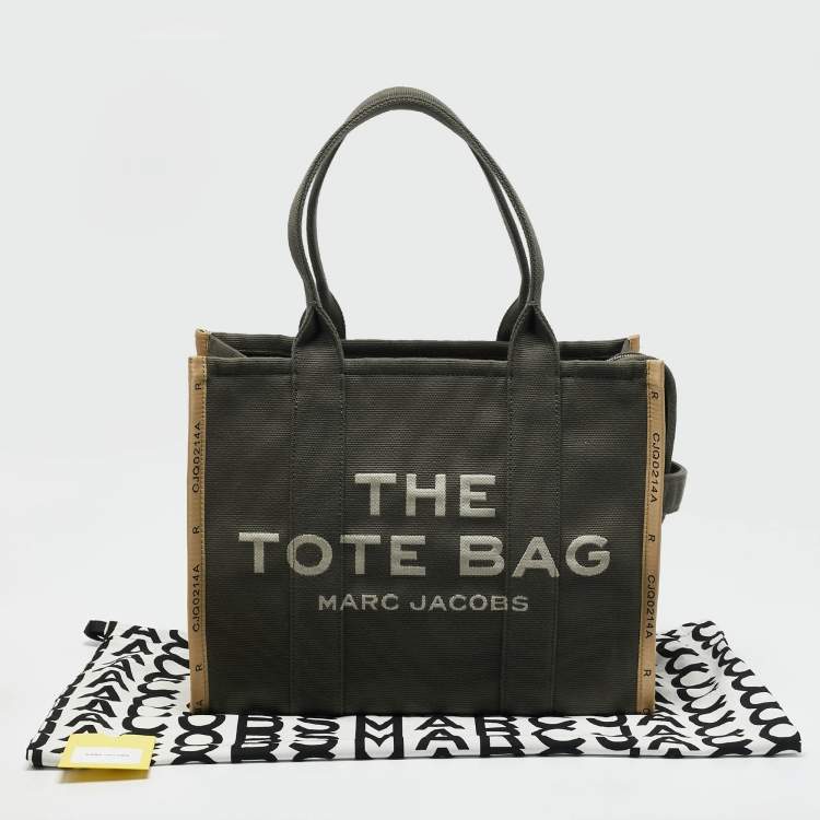 Pre Owned Marc Jacobs Green Canvas Large The Tote Bag