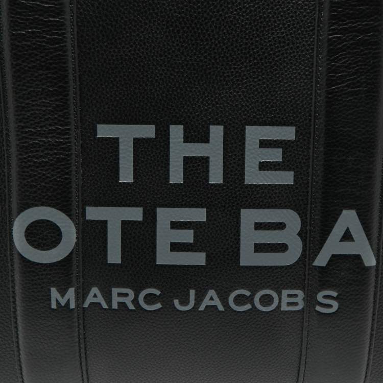 Pre Owned Marc Jacobs Black Leather Large The Tote Bag