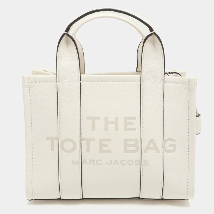 مملوكة مسبقًا Marc Jacobs The Tote Small White Leather Bag