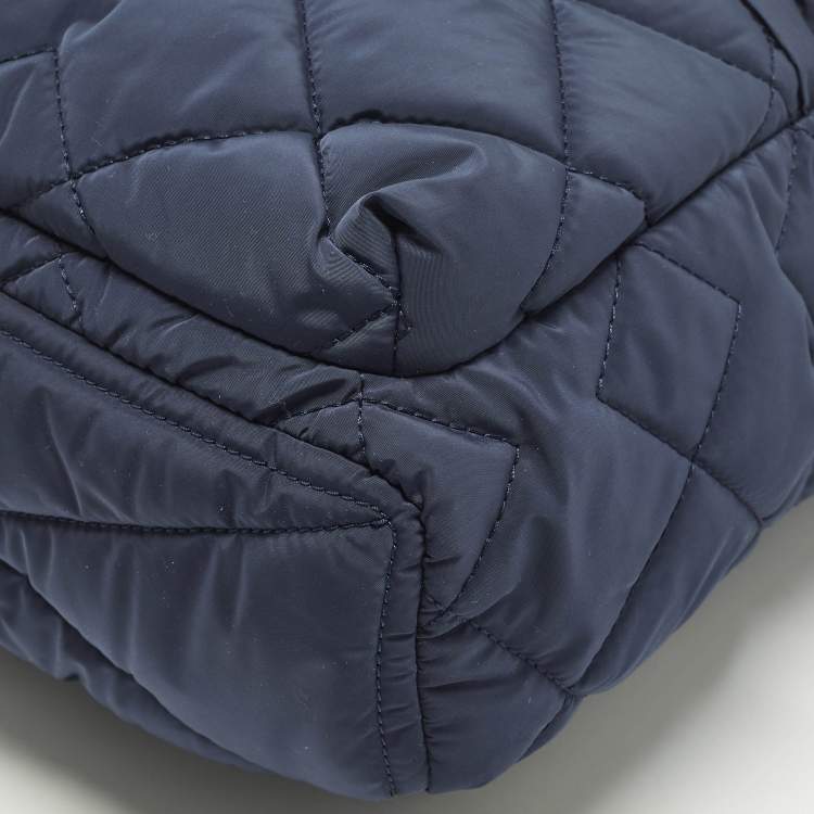 مملوكة مسبقًا Marc Jacobs Front Pocket Navy Blue Quilted Nylon Backpack