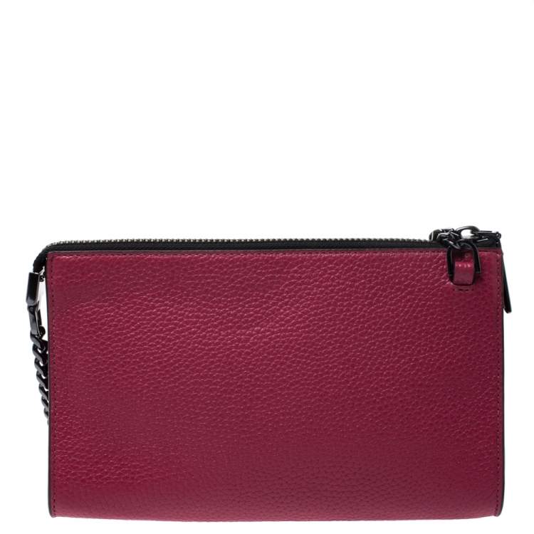 Pre Owned Marc Jacobs Raspberry Leather Small Gotham Crossbody Bag