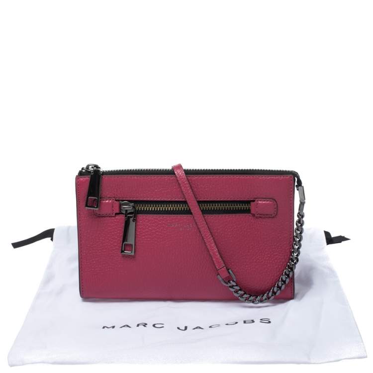Pre Owned Marc Jacobs Raspberry Leather Small Gotham Crossbody Bag