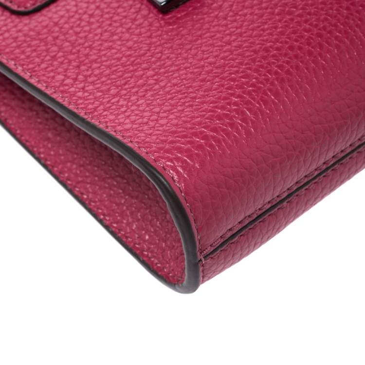 Pre Owned Marc Jacobs Raspberry Leather Small Gotham Crossbody Bag