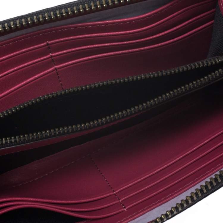 Pre Owned Marc Jacobs Raspberry Pink Leather Gotham Zip Around Wallet