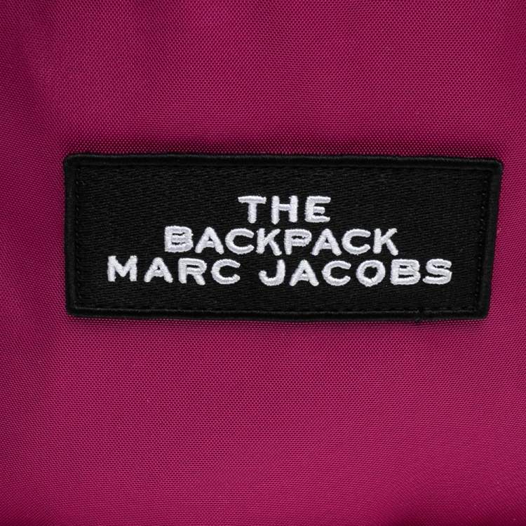 Pre Owned Marc Jacobs Pink/Black Nylon And Leather Medium Backpack