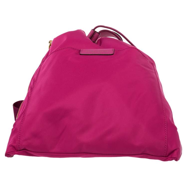 Pre Owned Marc Jacobs Magenta Nylon Active Drawstring Backpack 