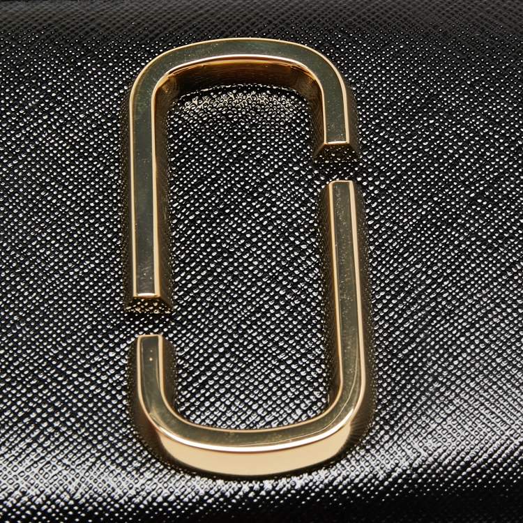 Pre Owned Marc Jacobs Tri Color Leather Snapshot Compact Wallet