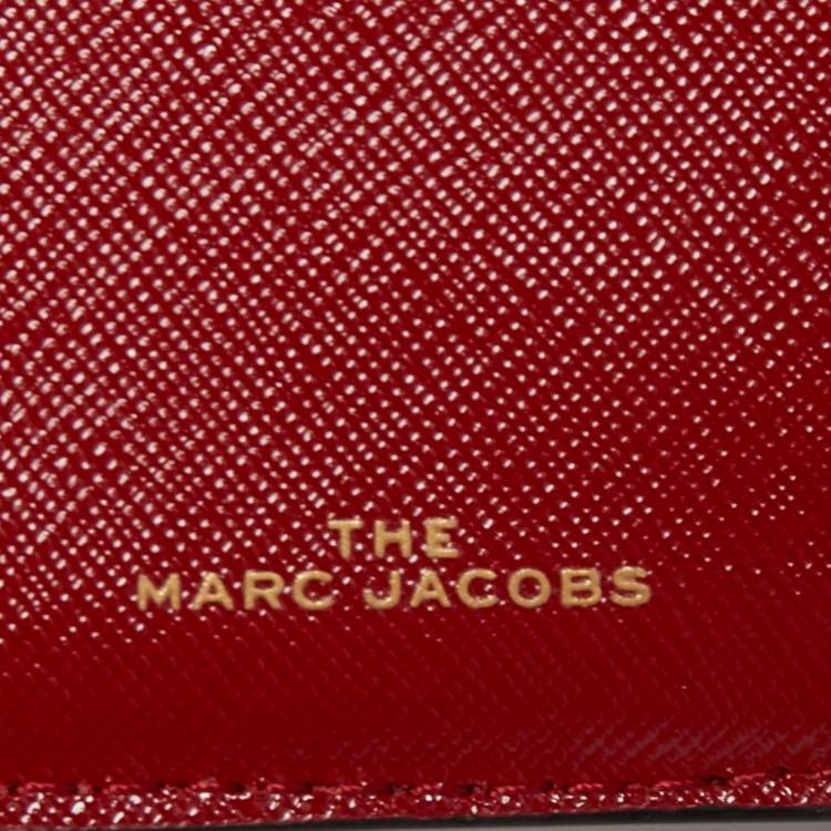 Pre Owned Marc Jacobs Tri Color Leather Snapshot Compact Wallet