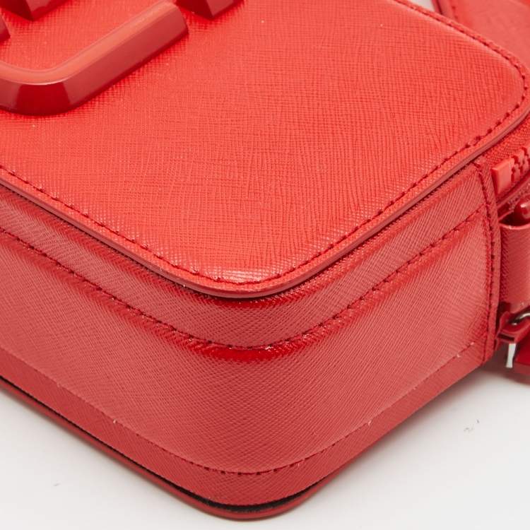 Pre Owned Marc Jacobs Red Glossy Leather Snapshot Camera Crossbody Bag