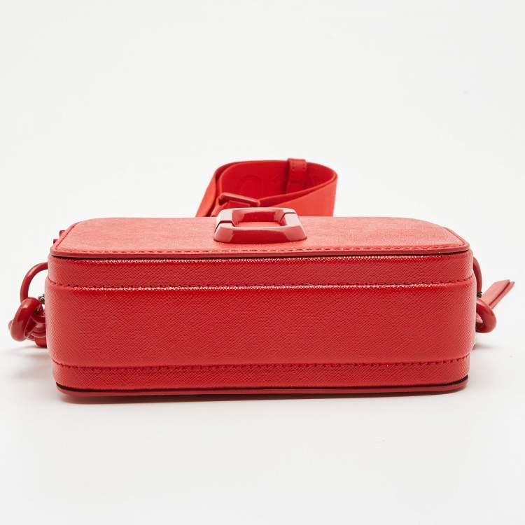 Pre Owned Marc Jacobs Red Glossy Leather Snapshot Camera Crossbody Bag