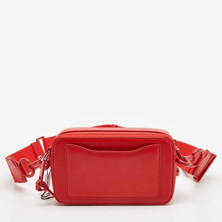 Pre Owned Marc Jacobs Red Glossy Leather Snapshot Camera Crossbody Bag