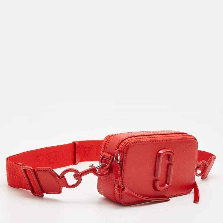 Pre Owned Marc Jacobs Red Glossy Leather Snapshot Camera Crossbody Bag