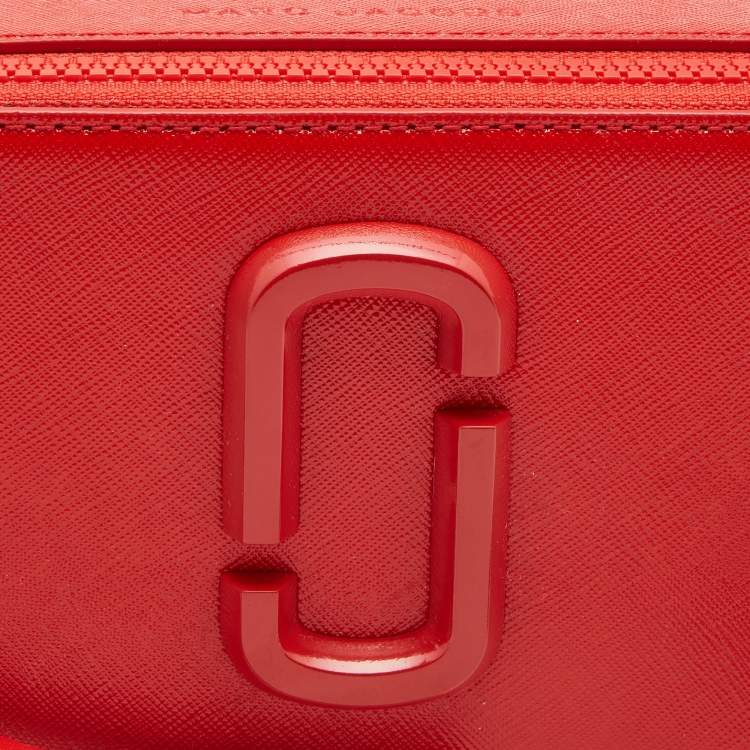 Pre Owned Marc Jacobs Red Glossy Leather Snapshot Camera Crossbody Bag