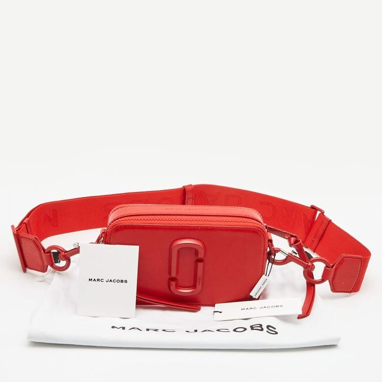Pre Owned Marc Jacobs Red Glossy Leather Snapshot Camera Crossbody Bag