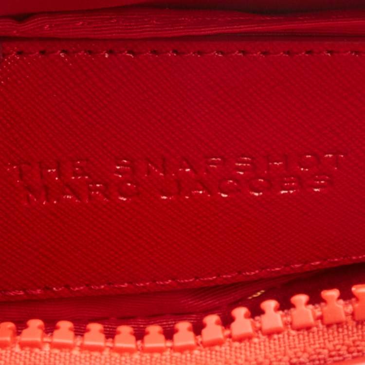 Pre Owned Marc Jacobs Red Glossy Leather Snapshot Camera Crossbody Bag
