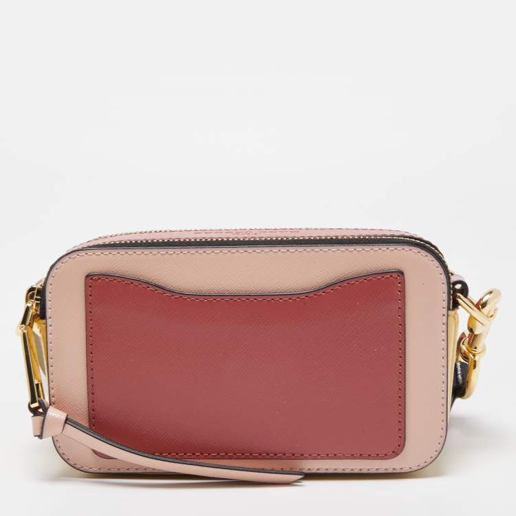 Pre Owned Marc Jacobs Tri Color Leather Snapshot Camera Crossbody Bag