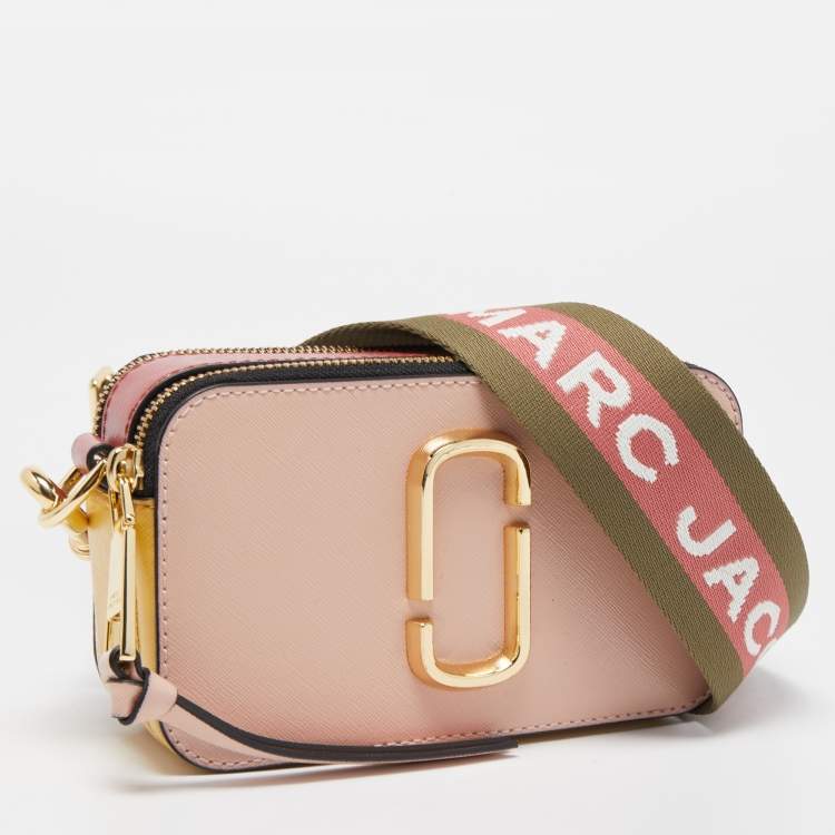 Pre Owned Marc Jacobs Tri Color Leather Snapshot Camera Crossbody Bag