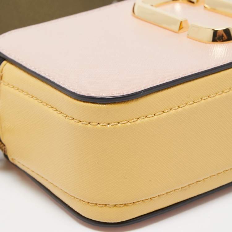 Pre Owned Marc Jacobs Tri Color Leather Snapshot Camera Crossbody Bag