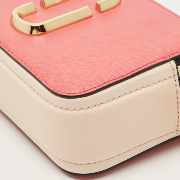 Pre Owned Marc Jacobs Tri Color Leather Snapshot Camera Crossbody Bag