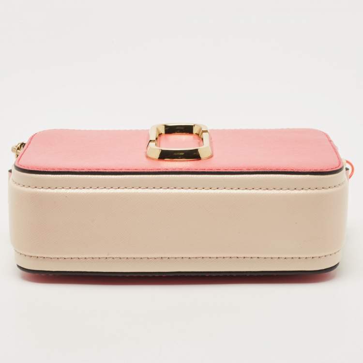 Pre Owned Marc Jacobs Tri Color Leather Snapshot Camera Crossbody Bag