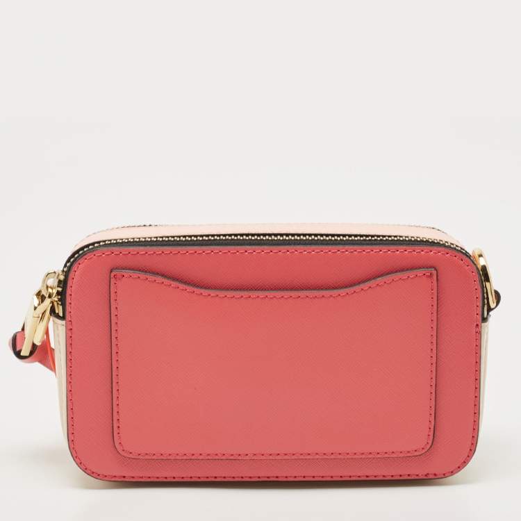 Pre Owned Marc Jacobs Tri Color Leather Snapshot Camera Crossbody Bag