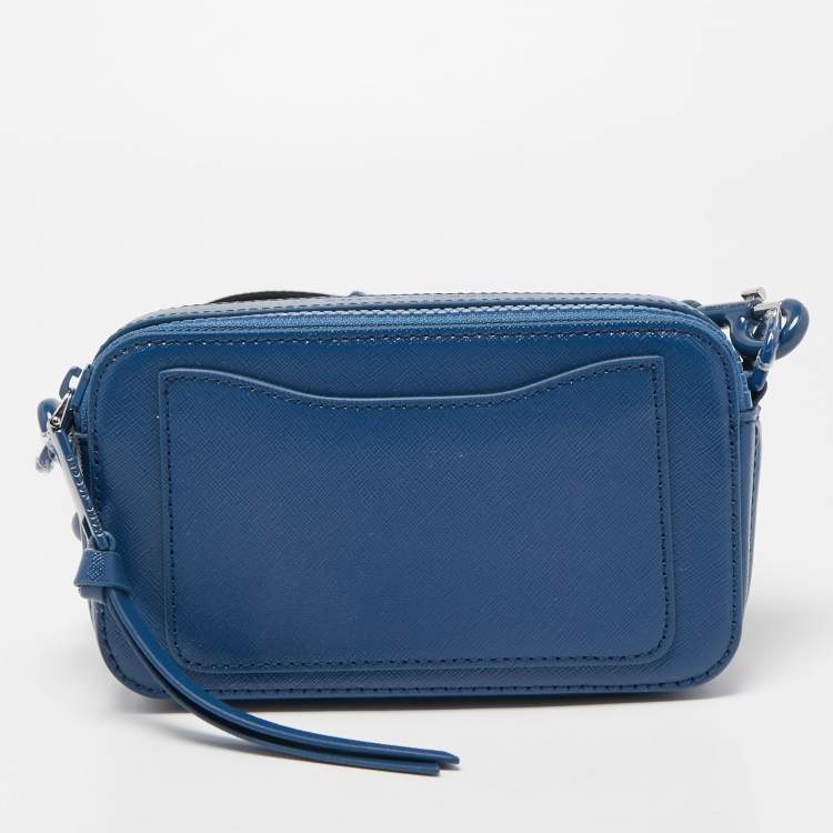 مملوكة مسبقًا Marc Jacobs Blue Leather Snapshot Camera Crossbody Bag