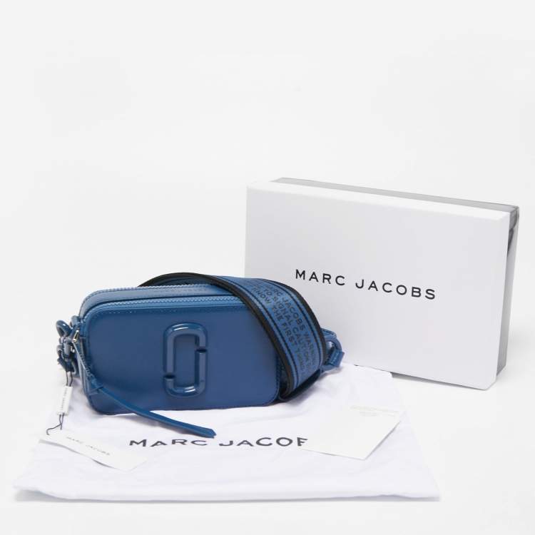 مملوكة مسبقًا Marc Jacobs Blue Leather Snapshot Camera Crossbody Bag