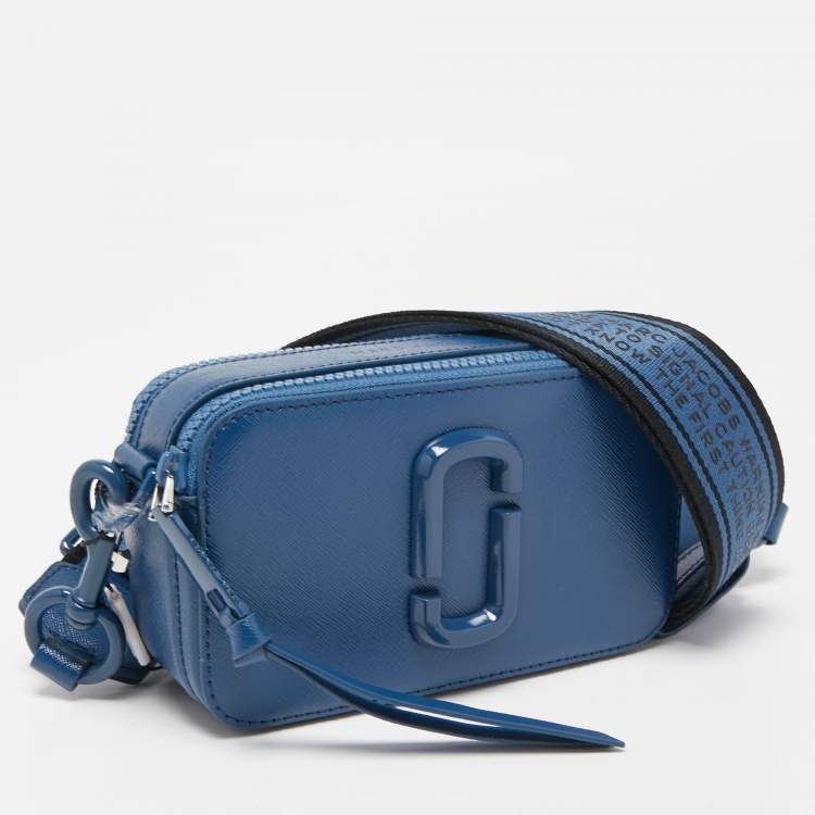مملوكة مسبقًا Marc Jacobs Blue Leather Snapshot Camera Crossbody Bag
