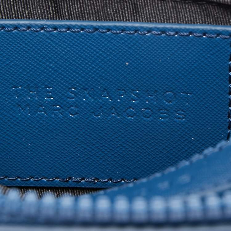 مملوكة مسبقًا Marc Jacobs Blue Leather Snapshot Camera Crossbody Bag