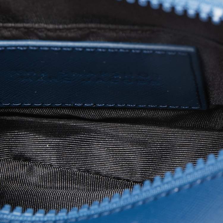 مملوكة مسبقًا Marc Jacobs Blue Leather Snapshot Camera Crossbody Bag
