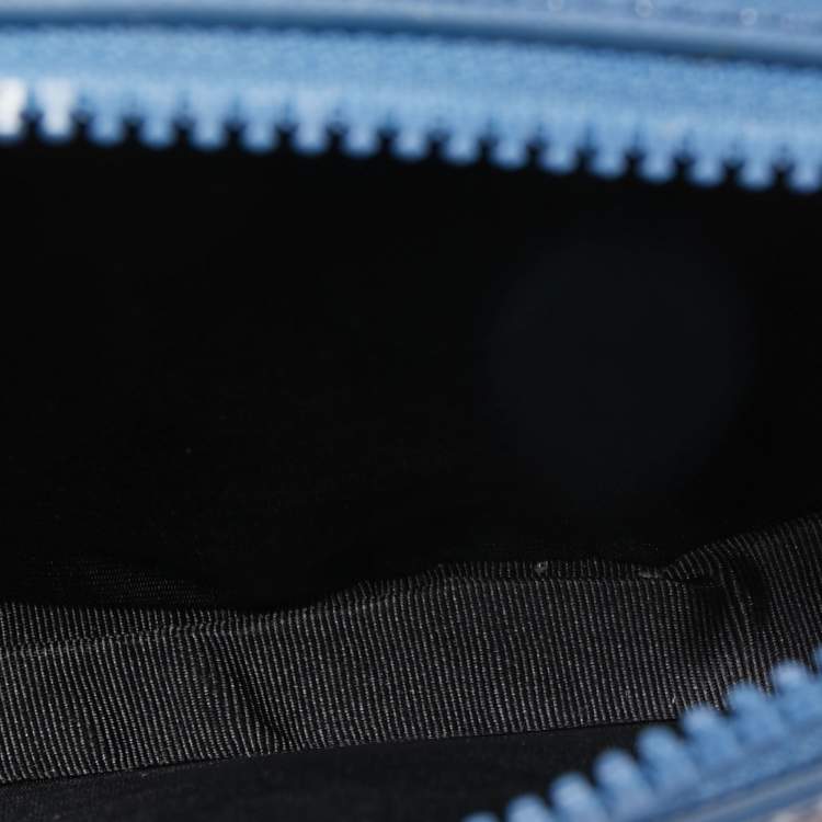 مملوكة مسبقًا Marc Jacobs Blue Leather Snapshot Camera Crossbody Bag