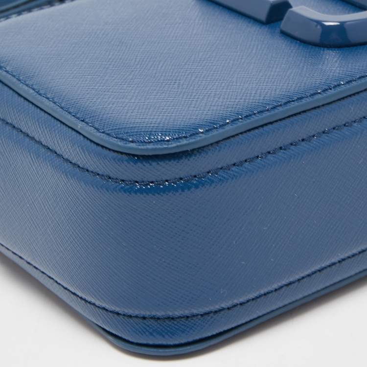 مملوكة مسبقًا Marc Jacobs Blue Leather Snapshot Camera Crossbody Bag