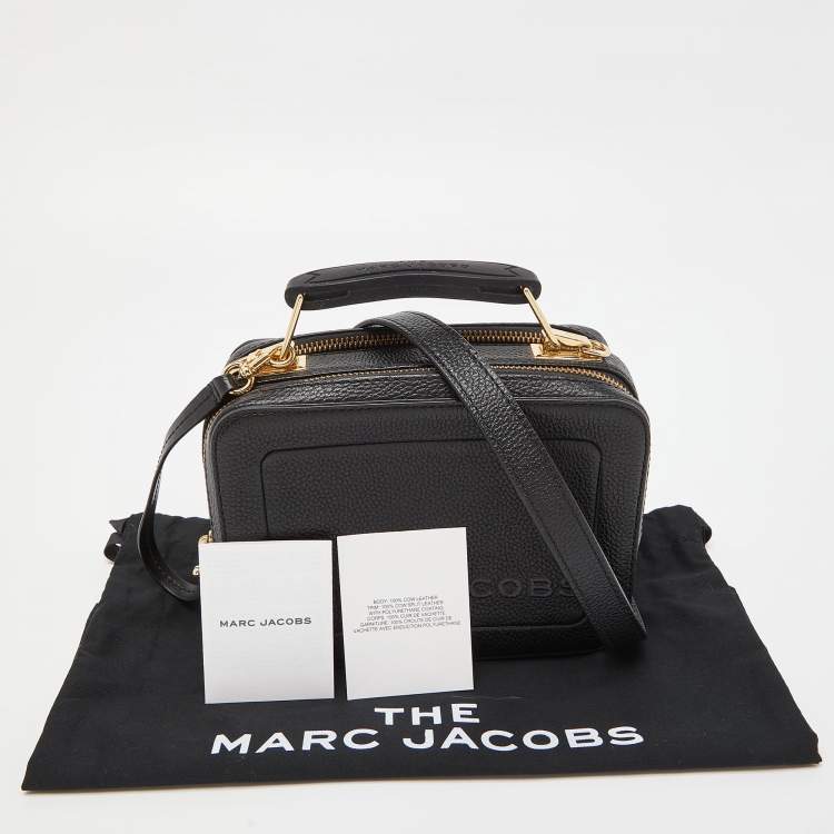 Pre Owned Marc Jacobs Black Leather The Box 20 Top Handle Bag