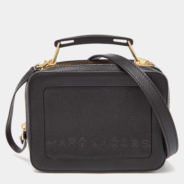 Pre Owned Marc Jacobs Black Leather The Box 20 Top Handle Bag