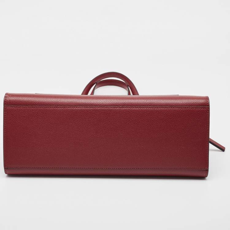 Pre Owned Marc Jacobs Burgundy Leather Work Tote