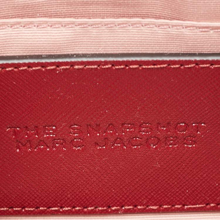 Pre Owned Marc Jacobs Red/Pink Saffiano Leather Snapshot Camera Crossbody Bag