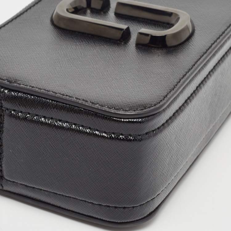 Pre Owned Marc Jacobs Black Patent Leather Snapshot Camera Crossbody Bag