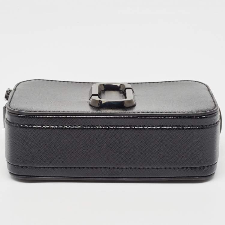 Pre Owned Marc Jacobs Black Patent Leather Snapshot Camera Crossbody Bag