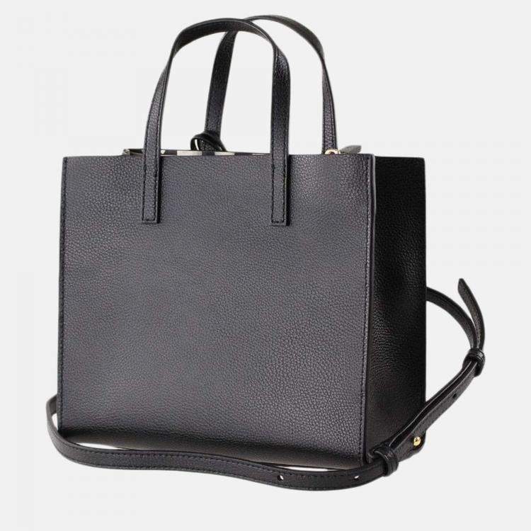 Pre Owned Marc Jacobs Black Leather Mini Grind Leather Tote Bag