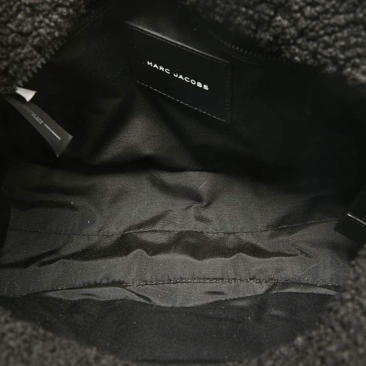 Pre Owned Marc Jacobs Black Faux Fur Medium The Tote Bag