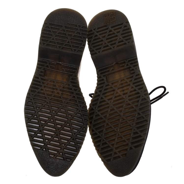 Pre Owned Marc Jacobs Grey Leather Lace Up Derby Size 39